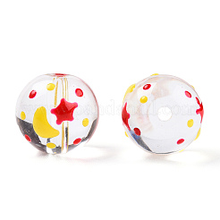 Transparent Glass with Enamel Beads&nbsp;LAMP-T011-33B