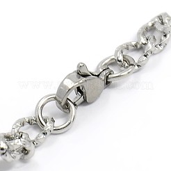 Tarnish Resistant 304 Stainless Steel Curb Chain/Twisted Chain Bracelet Making&nbsp;STAS-A028-B142P