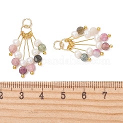 Natural Multicolor Tourmaline and Pearl Pendants&nbsp;PALLOY-JF05739