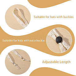 5Pcs 5 Colors Polycotton Hat Flexible Removable Chin Cord&nbsp;AJEW-CA0005-19