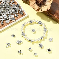 100Pcs 10 Styles Tibetan Styles Alloy Beads&nbsp;FIND-CJ0006-03