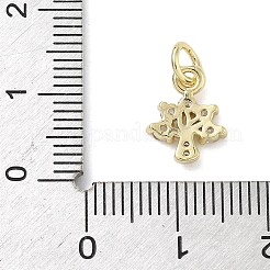 Brass Micro Pave Cubic Zirconia Tree Charms&nbsp;KK-K368-51G