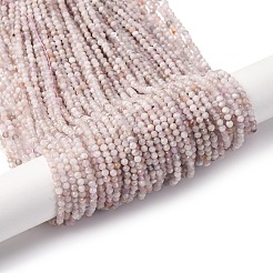 Faceted Natural Lilac Jade Beads Strands&nbsp;G-RM241221-B1