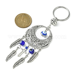 Handmade Lampwork Evil Eye Pendant Keychain&nbsp;KEYC-JKC00535-01