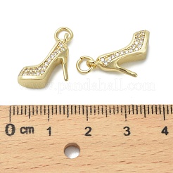 Brass Micro Pave Cubic Zirconia Pendants&nbsp;KK-D384-03G-02