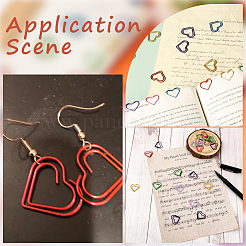 100Pcs 6 Colors Heart Shape Iron Paper Clips&nbsp;TOOL-WH20002-03B