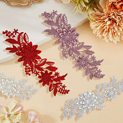 4 Pairs 4 Colors Polyester Embroidery Sequin Costume Accessories&nbsp;FIND-CY0001-24