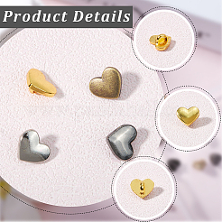 100Pcs 4 Styles Alloy Shank Buttons&nbsp;DIY-CY0001-20B