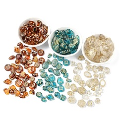75Pcs 15 Styles Imitation Amber Transparent Acrylic Beads&nbsp;DIY-YW0010-22