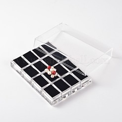 Cuboid Organic Glass Ring Display Boxes&nbsp;LS-RDIS-N015-03