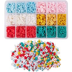 180g 18 Style Handmade Polymer Clay Beads&nbsp;CLAY-SZ0001-61