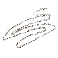 2.5MM Brass Twisted Infinity Link Chain Necklaces for Women&nbsp;NJEW-F366-07B-P
