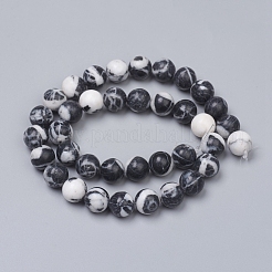 Natural Gemstone Imitation Zebra Jasper Beads Strands&nbsp;G-G829-07-10mm