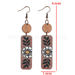 Wood Dangle Earrings&nbsp;FS-WG55ED2-01