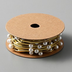 Polyester with ABS Beads Ribbon&nbsp;OCOR-WH0067-62A