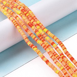 Handmade Polymer Clay Beads Strands&nbsp;CLAY-R089-3mm-009