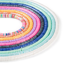 10 Strands 10 Colors Handmade Polymer Clay Beads Strands&nbsp;CLAY-TA0001-20