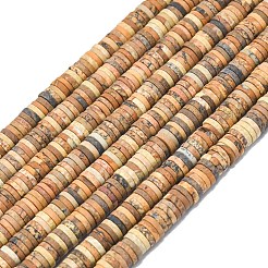 Natural Picture Jasper Beads Strands&nbsp;G-P575-B30-6x1mm