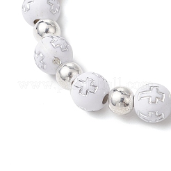 Plating Acrylic Stretch Bracelets&nbsp;BJEW-JB11043-01
