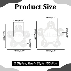 300Pcs 2 Styles Plastic Flower Shape Balloon Clips Holders&nbsp;DIY-WR0005-02