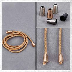 50Pcs 5 Colors Alloy Cord Ends&nbsp;FIND-GF0003-60