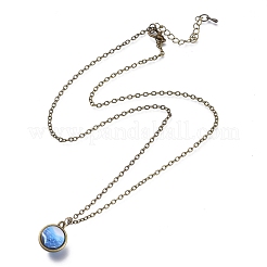 Glass Pendant Necklace&nbsp;NJEW-D281-A-05AB