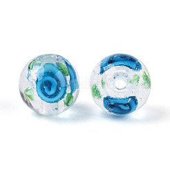 Handmade Foil Lampwork Beads Strands&nbsp;FOIL-T008-05E
