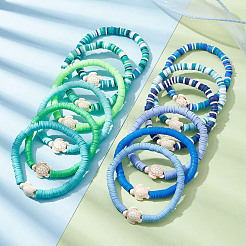 12Pcs 12 Color Polymer Clay Heishi Surfer Stretch Bracelets Set&nbsp;BJEW-JB09731