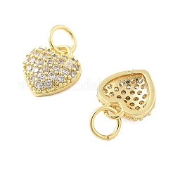 Brass Micro Pave Cubic Zirconia Pendants&nbsp;KK-C092-24B-G