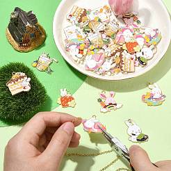 40Pcs 8 Styles Alloy Enamel Pendants&nbsp;ENAM-CJ0006-02