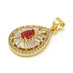 Rack Plating Brass Pave Cubic Zirconia Pendants&nbsp;KK-U029-28G-03