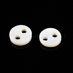 Natural Freshwater Shell Buttons&nbsp;SHEL-N036-04