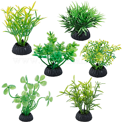 18Pcs 6 Styles Plastic Sea Grass Display Decorations&nbsp;DJEW-GF0001-84