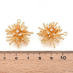 Brass Micro Pave Cubic Zirconia Pendants&nbsp;X1-KK-N263-127G