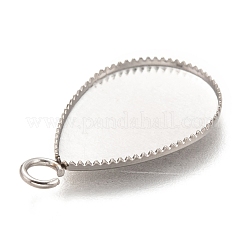 Non-Tarnish 304 Stainless Steel Pendant Cabochon Settings&nbsp;STAS-I176-06A