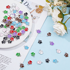 80Pcs 8 Colors Alloy Enamel Charms&nbsp;ENAM-DC0001-84