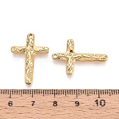 304 Stainless Steel Crystal Rhinestone Cross Pendants&nbsp;STAS-T071-16G