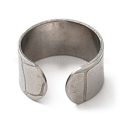 Non-Tarnish 304 Stainless Steel Open Cuff Ring Components&nbsp;STAS-C079-04P