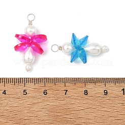 Round Shell Pearl Beaded Pendants&nbsp;PALLOY-JF05982