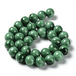 Natural Malachite Beads Strands&nbsp;G-F571-27AB1-12mm