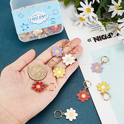 16Pcs 4 Colors Alloy Enamel Keychain&nbsp;KEYC-CA0001-15