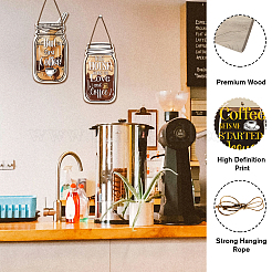 Wood Pendant Decoration&nbsp;WOOD-WH0140-001