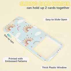 Plastic ID Card Sleeve with Polyester Lanyard Strap&nbsp;AJEW-WH20017-33D