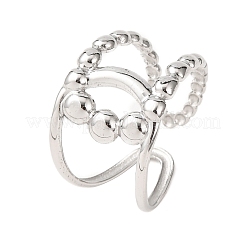 304 Stainless Steel Cuff Open Rings&nbsp;RJEW-P191-13P