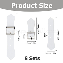 8 Sets PU Leather Sew on Toggle Buckles&nbsp;AJEW-HS0001-54B