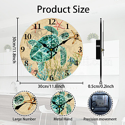 MDF Printed Wall Clock&nbsp;HJEW-WH0058-033