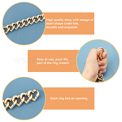 Alloy Curb Chain Bag Strap&nbsp;FIND-WH0069-85LG