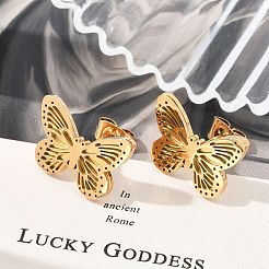 304 Stainless Steel Stud Earrings&nbsp;EJEW-M070-15G
