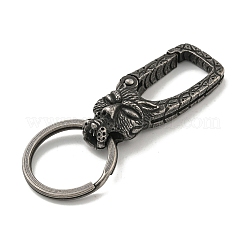 Tibetan Style 316 Surgical Stainless Steel Fittings with 304 Stainless Steel Key Ring&nbsp;FIND-Q101-07AS-02