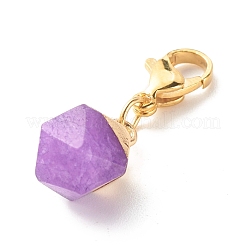 Star Cut Round Natural Gemstone Pendant Decorates&nbsp;HJEW-JM00587